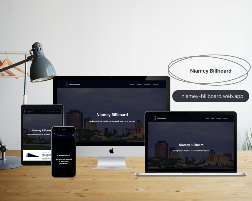SIte Vitrine Landing page de Niamey Biiliboard